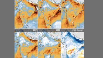 Photo of ஊரடங்கால் இந்தியாவில் காற்று மாசு குறைந்துள்ளது  ; உணர்த்தும் நாசா செயற்கைகோள் படம்