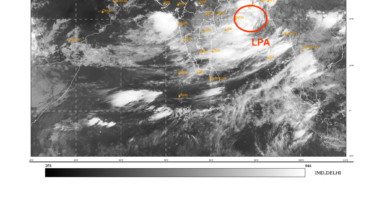 Photo of புதிய காற்றழுத்த தாழ்வு பகுதி வங்கக்கடலில் உருவானது!